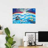 Nördliche Lichter aurora borealis malen G Bruce Poster (Heimbüro)