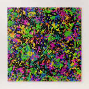 Nördliche Lichter Farbkleckse Puzzle