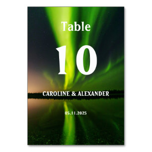 Nördliche Polarlichter Aurora Borealis Nachthimmel Tischnummer