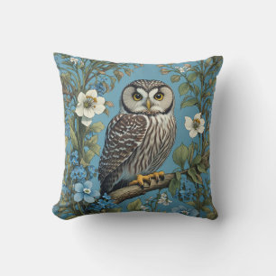 Nördliche Sägewaldohreule William Morris Inspirier Kissen
