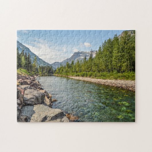 Nördlicher Gebirgsfluss Puzzle (Horizontal)
