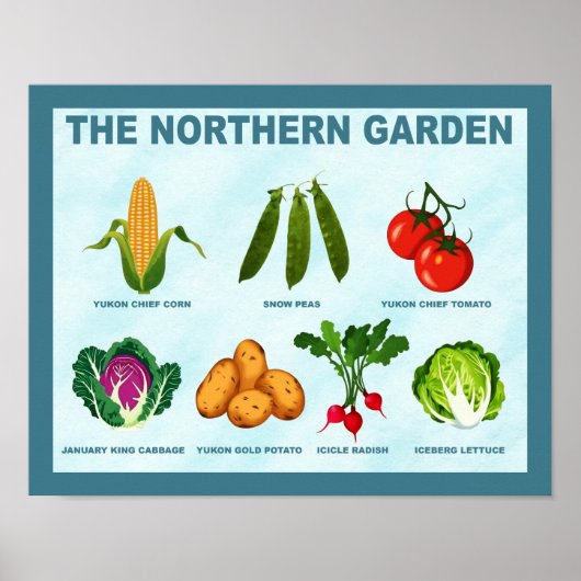 Nördlicher Gemüsegarten Poster (Vorne)