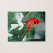 Nördlicher Kardinal auf Baum, IL Puzzle (Horizontal)