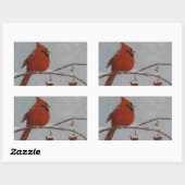 Nördlicher Kardinal - Aufkleber (Blatt)