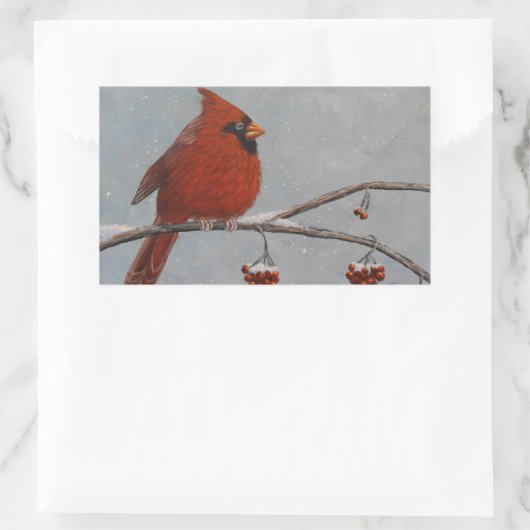 Nördlicher Kardinal - Aufkleber (Tasche)