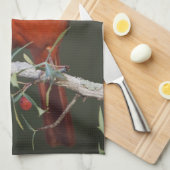 Nördlicher Kardinal, Cardinalis cardinalis, männli Handtuch (Viertel Falte)