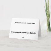 Nördlicher Kardinal Feiertagskarte (Rückseite)