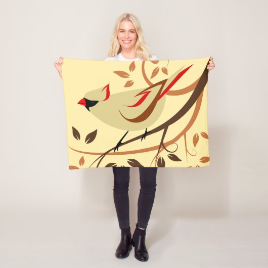 Nördlicher Kardinal Fleecedecke (Beispiel)