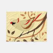 Nördlicher Kardinal Fleecedecke (Vorderseite (Horizontal))