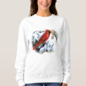Nördlicher Kardinal im Schneeschuhhemd Sweatshirt (Vorderseite)