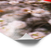 Nördlicher Kardinal in Rosa Fotodruck (Ecke)