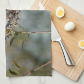 Nördlicher Kardinal in Wax Myrtle Geschirrtuch (Viertel Falte)