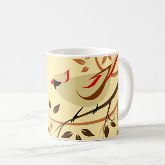 Nördlicher Kardinal Kaffeetasse (VorderseiteRechts)