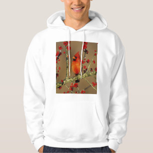 Nördlicher Kardinal Männchen sitzend, IL Hoodie