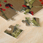 Nördlicher Kardinal Männchen sitzend, IL Puzzle (Seite)