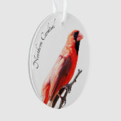 Nördlicher Kardinal Ornament (Vorderseite)