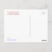 Nördlicher Kardinal Postkarte (Rückseite)