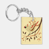 Nördlicher Kardinal Schlüsselanhänger (Vorderseite links)