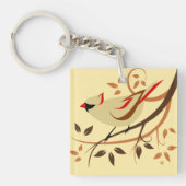 Nördlicher Kardinal Schlüsselanhänger (Vorderseite)