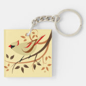 Nördlicher Kardinal Schlüsselanhänger (Rückseite)