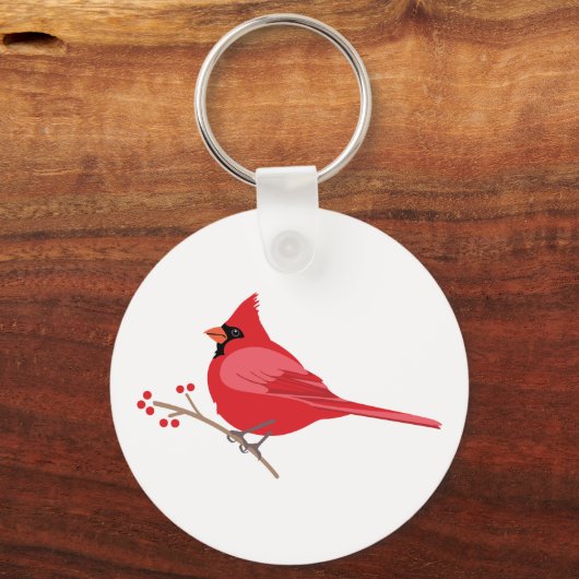 Nördlicher Kardinal Schlüsselanhänger (Vorderseite)