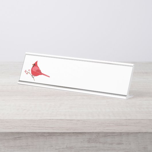 Nördlicher Kardinal Schreibtischnamensplakette (Vorderseite )