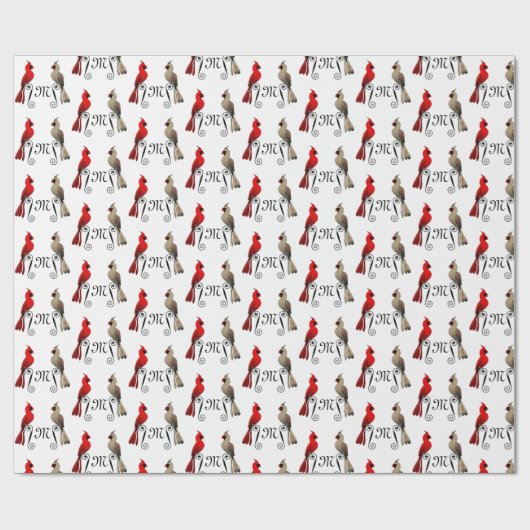 Nördlicher Kardinal SongBird Geschenkpapier (Flach)