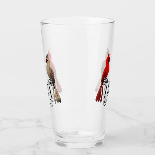 Nördlicher Kardinal SongBird Glas (Links)