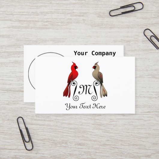 Nördlicher Kardinal SongBird Visitenkarte (Vorderseite/Rückseite Beispiel)