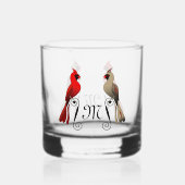 Nördlicher Kardinal SongBird Whiskyglas (Rückseite)