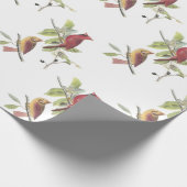 Nördlicher Kardinal von Audubon Geschenkpapier (Ecke)