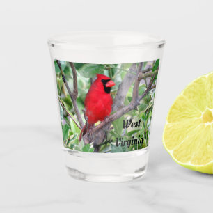 Nördlicher Kardinal - West Virginia Staat Bird Schnapsglas