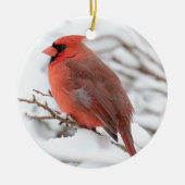 Nördlicher (männlicher) Kardinal | KERAMIK Ornament (Vorne)