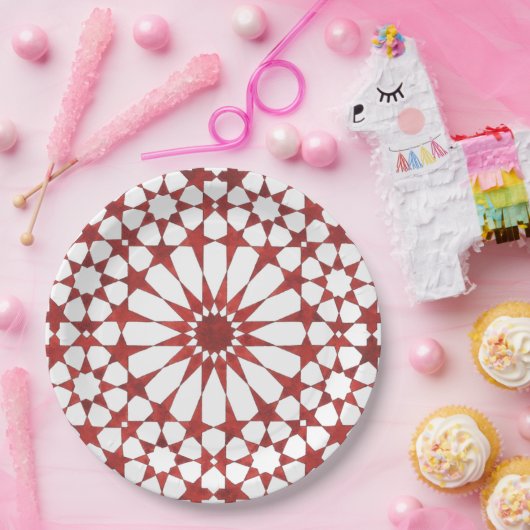 Nördlicher Mosaik ALHAMBRA Pappteller (Party)