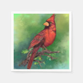 Nördlicher Roter Kardinal Napkins Serviette (Vorderseite)