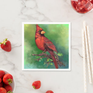 Nördlicher Roter Kardinal Napkins Serviette