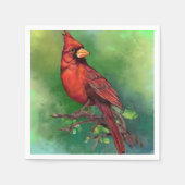 Nördlicher Roter Kardinal Napkins Serviette (Vorderseite)