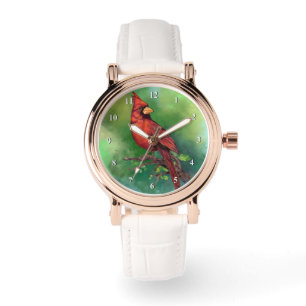 Nördlicher Roter Kardinal-Uhr Armbanduhr
