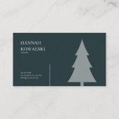 Nördlicher verzauberter Wald und Blumen Visitenkarte (Rückseite)