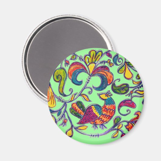 Nördlicher Vogel aus Russland Magnet (Vorderseite/Rückseite)