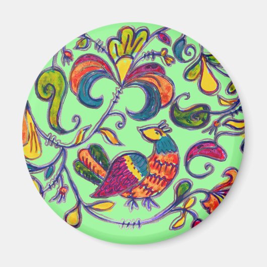 Nördlicher Vogel aus Russland Magnet (Vorne)