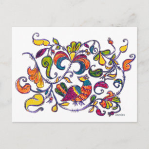 Nördlicher Vogel aus Russland Postkarte