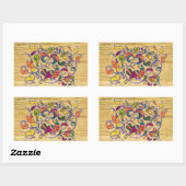 Nördlicher Vogel aus Russland Rechteckiger Aufkleber (Blatt)