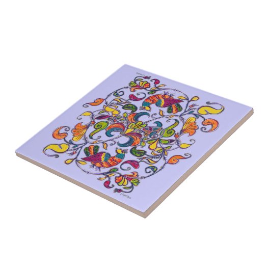 Nördlicher Vogel Fliese (Seite)