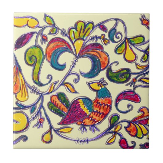 Nördlicher Vogel Fliese (Vorderseite)