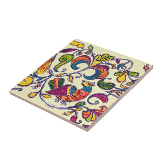 Nördlicher Vogel Fliese (Seite)