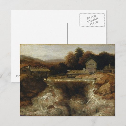 Nördlicher Wasserfall Postkarte (Vorne/Hinten)