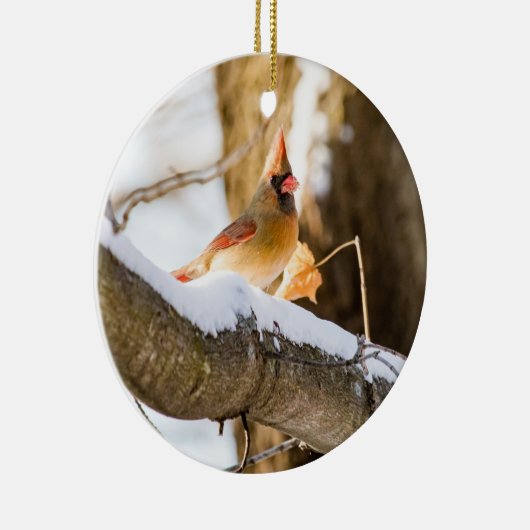 Nördlicher (weiblicher) Kardinal | KERAMIK Keramik Ornament (Rechts)