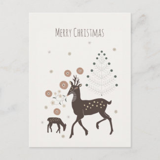 Nördlicher Winterwaldhirsche Postkarte