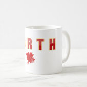 Nördliches Ahornblatt Kaffeetasse (VorderseiteRechts)